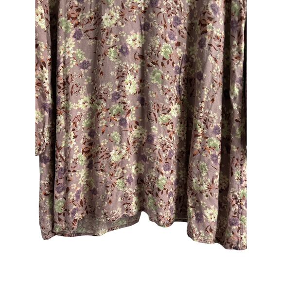 Mossimo Supply Co Women’s Size XXL Antique Floral Tunic Dress with Velvet‎ Trim - Picture 3 of 7